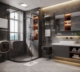Modern decor style project in Moscow, Russia: 1800 sqm space thumbnail 19